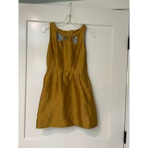 Anthropologie Maeve Gold Silk/Wool blend Dress
